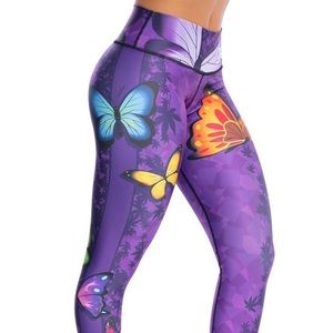 HunniFit Butterfly Purple Leggings